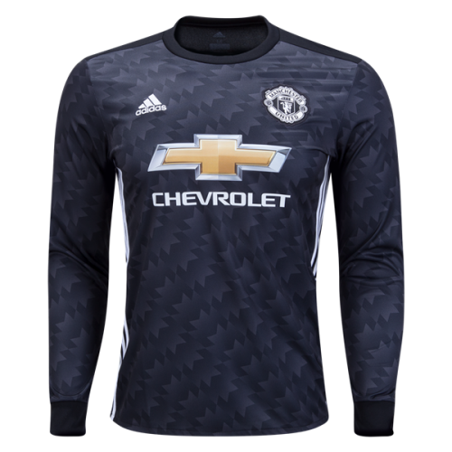 2017-18 Manchester United Black LS Away Soccer Jersey